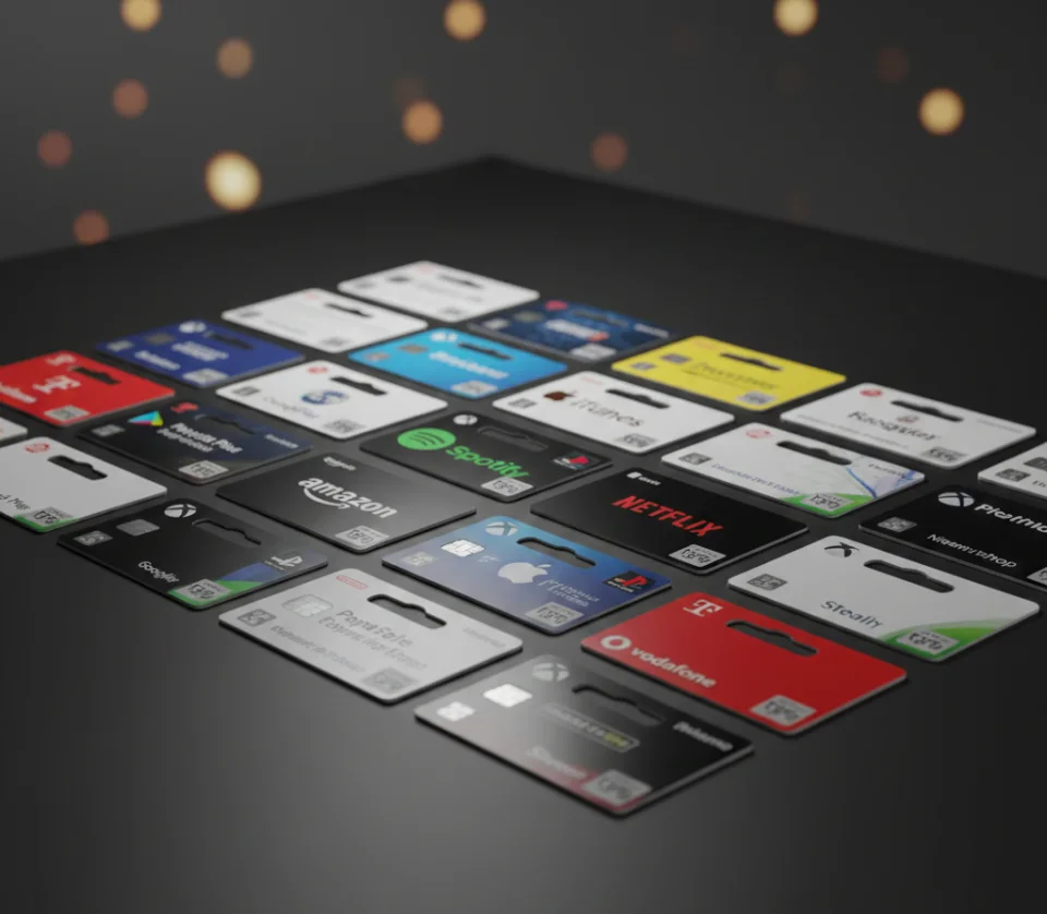 Geschenk- und Aufladekarten – Amazon, Paysafe, Zalando, Google Play, Apple